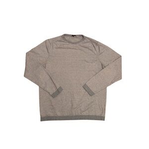 Benson Baby Blue and White Striped Sweater for Men